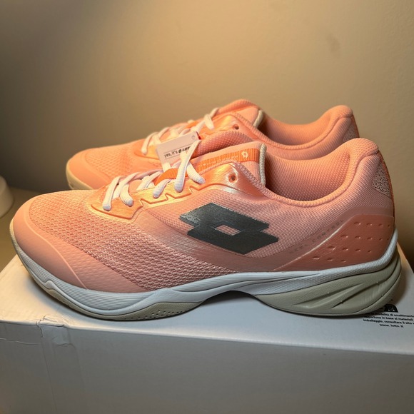 Lotto Women's 9.5 Pink Athletic Sneakers Sportcore Cleanfit - Picture 3 of 8